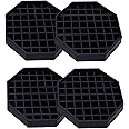 Happy Reunion Drip Trays 6" Coffee Countertop Octagon Drip Tray Black Plastic Coffee Drip Tray with Honeycomb Grid, Pack of 4