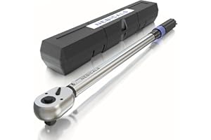 NEBICALS 90 teeth 1/2 Inch drive 25-250 ft-lb Torque Wrench 33.75-337.5N.M, 22'' Length, Alloy Aluminum & Cr-Mo for Garage Ca