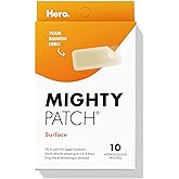 Mighty Patch Surface from Hero Cosmetics - Hydrocolloid Spot Patch for Body, Cheek, Forehead, and Chin, Vegan-friendly (10 Co