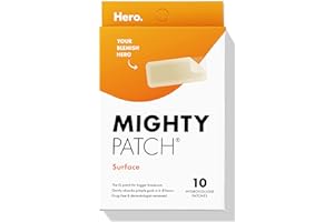Mighty Patch Hero Cosmetics Surface Patch - Hydrocolloid Spot Patch for Body, Cheek, Forehead, and Chin (10 Count)