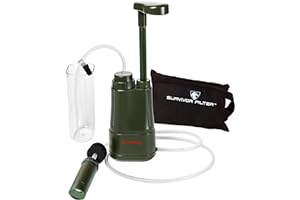 Survivor Filter PRO - Hand Pump Camping Water Filtration System Survival - Water Purifier Survival