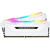 Corsair Memória de desktop Vengeance RGB Pro 32 GB (2 x 16 GB) DDR4 3200 (PC4-25600) C16 – Branco (CMW32GX4M2E3200C16W)