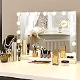 LilyHome Vanity/Makeup Mirror with Lights,10X Magnification,Large Hollywood Lighted Vanity Mirror with 15 Dimmable LED Bulbs,