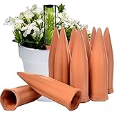 B SEPOR Ceramic Plant Waterer Terracotta Self Watering Spikes for Vacation or Holiday (10Pack)