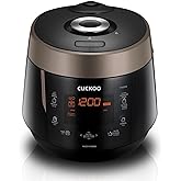 Cuckoo High 6 Cup Electric Heating Pressure Rice Cooker & Warmer – 12 Built-in Programs Including Glutinous (White), Mixed, B