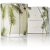Thymes Frasier Fir Pine Needle Candle - Highly Scented Candles for a Luxury Home Fragrance - Holiday Candles with a Forest Fr