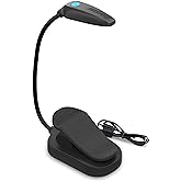 ENERGIZER Rechargeable LED Book Light FLEX, 3 Modes, Warm Light Clip On Reading Light with Flexible Neck for Reading in Bed (