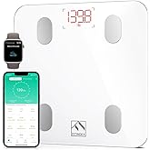 FITINDEX Smart Scale for Body Weight, Digital Bathroom Scale with BMI, Body Fat, Muscle Mass, 13 Body Composition Analyzer, S