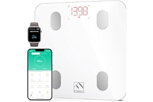 FITINDEX Smart Scale for Body Weight, Digital Bathroom Scale with BMI, Body Fat, Muscle Mass, 13 Body Composition Analyzer, S