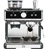 Takywep 20 Bar Espresso Machine with Grinder, Coffee Maker with Steam Milk Frother, Professional Espresso Maker and Cappuccin