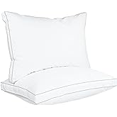 Utopia Bedding Bed Pillows for Sleeping Queen Size (White), Set of 2, Cooling Hotel Quality, Gusseted Pillow for Back, Stomac