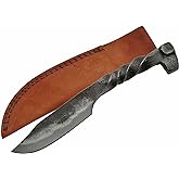 SZCO Supplies Twisted Railroad Spike Knife, HS-4408 Brown