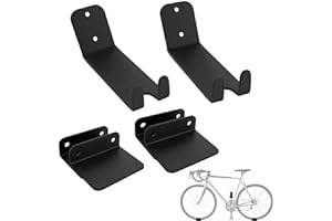 WALMANN 2 Pack Bike Pedal Hanger Wall Mount, Heavy Duty Horizontal Bike Rack for Garage Wall, Bike Display Stand for Home Hol