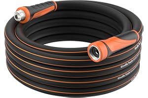 Giraffe Tools Garden Hose 50ft x 5/8", Water Hose Heavy Duty, Flexible, Lightweight Hybrid Hose with Swivel Handle, Male to F