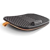 FEZIBO Standing Desk Mat with Anti Fatigue Bar, Wooden Wobble Balance Board with Ergonomic Design Comfort Floor Mat