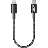 Anker New Nylon USB-C to Lightning Cable, 331 Cable, Fast Charging Cord (1ft, MFi Certified) for iPhone 13 13 Pro 12 Pro Max 