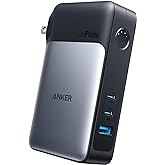 Anker GaNPrime Power Bank, 2-in-1 Hybrid Charger, 10,000mAh 30W USB-C Portable Charger with 65W Wall Charger, Works for iPhon