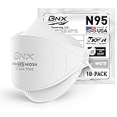 AccuMed N95 Mask NIOSH Certified MADE IN USA Particulate Respirator Protective Face Mask, Tri-Fold Cup/Fish Style, (10-Pack, 