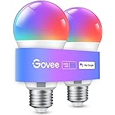Govee Smart Light Bulbs, WiFi & Bluetooth Color Changing Light Bulbs, Music Sync, 16 Million DIY Colors RGBWW Color Lights Bu