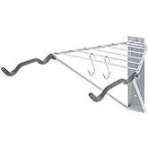 Delta Cycle 2 Bike Rack Garage - Foldable Bicycle Wall Mount Hanger with Storage Shelf Holds Up to 65 lbs - Horizontal Wall B