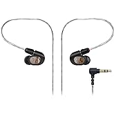 Audio-Technica ATH-E70 Professional In-Ear Studio Monitor Headphones,Black