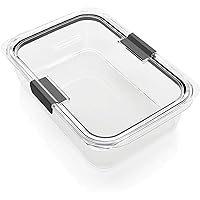 Rubbermaid 1978734 Brilliance Food Storage Container, BPA-Free Plastic, 9.6 Cup, Clear, Large