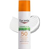 Eucerin Sun Clear Skin Face Sunscreen SPF 50, Hypoallergenic, Fragrance Free Sunscreen Face Lotion SPF 50 with Oil-Absorbing 