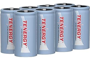 Tenergy C Size Battery 1.2V 5000mAh High Capacity NiMH Rechargeable Battery for LED Flashlights Kids Toy and More (8 pcs)