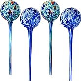 Evelots Plant Self Watering Glass Globes (4 Pack) Automatic Water System Bulbs for Indoor & Outdoor, Extra Long 14 Inches