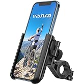 visnfa Upgraded Bike Phone Mount 360° Rotatable Universal Bicycle Motorcycle Scooter Bike Accessories Handlebar Phone Clip Ho