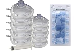 MCR Medical Combo Pack of CPR Training Masks, 5 Adult & 5 Infant with Valves