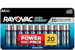 Rayovac High Energy AA Batteries (20 Pack), Double A Alkaline Batteries