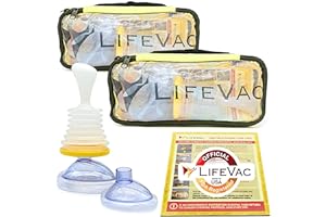 LifeVac Yellow Travel Kit 2 Pack - Portable Suction Rescue Device, First Aid Kit for Kids and Adults, Portable Airway Suction