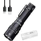 Fenix PD40R v3.0 Tactical Flashlight, 3000 Lumen USB-C Rechargeable Long Throw Police Duty Light with Lumentac Organizer