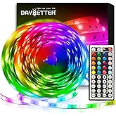 DAYBETTER Led Strip Lights 32.8ft Kit with Remote and Power Supply Color Changing