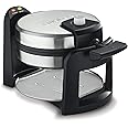 Cuisinart WAF-F30 Round Flip Belgian Waffle Maker, Black/Silver, 1 inch thick