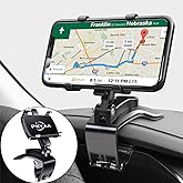 PKYAA Car Dashboard Phone Holder, Rotating Dashboard Clip Cell Phone Holder, 360-Degree Rotation Mobile Clip Stand for 4 to 7