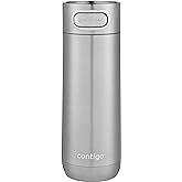 Contigo Luxe Vacuum-Insulated Stainless Steel Thermal Travel Mug, 16 Ounces, Stainless Steel