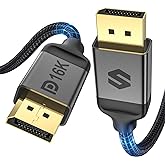 Silkland DisplayPort Cable 2.1 [VESA Certified], DP 2.1 Cable [16K@60Hz, 8K@120Hz, 4K@240Hz 165Hz 144Hz] 40Gbps HDR, HDCP DSC