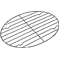 Fox Run - 57213 Fox Run Non-Stick Oval Roasting/Cooling Rack, 11.25 x 8.25 x 0.5 inches, Metallic