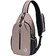 WATERFLY Crossbody Sling Backpack Sling Bag Travel Hiking Chest Bag Daypack