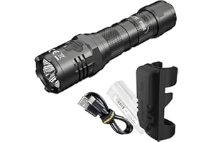 Nitecore P20iX Tactical Flashlight, 4000 Lumen USB-C Rechargeable High Lumen Super Bright with LumenTac Organizer