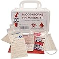 Bloodborne Pathogen/Body Fluids Cleanup Kit w/Fluid Solidifier, Biohazard Bag & Personal Protection Clothing - OSHA Requireme