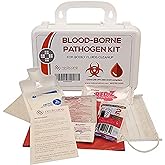 Bloodborne Pathogen/Body Fluids Cleanup Kit w/Fluid Solidifier, Biohazard Bag & Personal Protection Clothing - OSHA Requireme