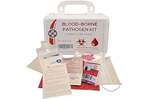 Bloodborne Pathogen/Body Fluids Cleanup Kit w/Fluid Solidifier, Biohazard Bag & Personal Protection Clothing - OSHA Requireme