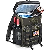 Expandable Backpack Cooler, Double Deck LeakPoof Insulated Soft Coolers Backpack, Waterproof Heavy Ice Chest Backpack for Men