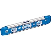 Empire Level EM81.9G 9 Inch Magnetic Torpedo Level w/Overhead Viewing Slot (Made in USA), Silver/White/Blue