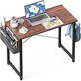 ODK Laptop Desk Study Desk, 32 Inch Small Desk, Writing Desk with Storage, Work Table with Headphone Hook for Small Space Hom