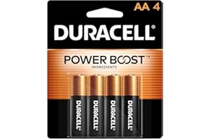 Duracell - CopperTop AA Alkaline Batteries - Long Lasting, All-Purpose Double A Battery for Household and Business, 4 Batteri