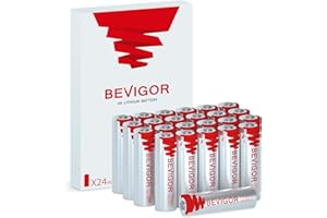 Bevigor Lithium Batteries AA Size, AA Battery 24Pack, 3000mAh Double A Battery, 1.5V Lithium AA Battery, Longer Lasting Lithi